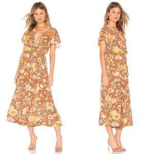 Spell And The Gypsy Collective Jumpsuit Womens XS Amethyst Sunset Yellow Floral